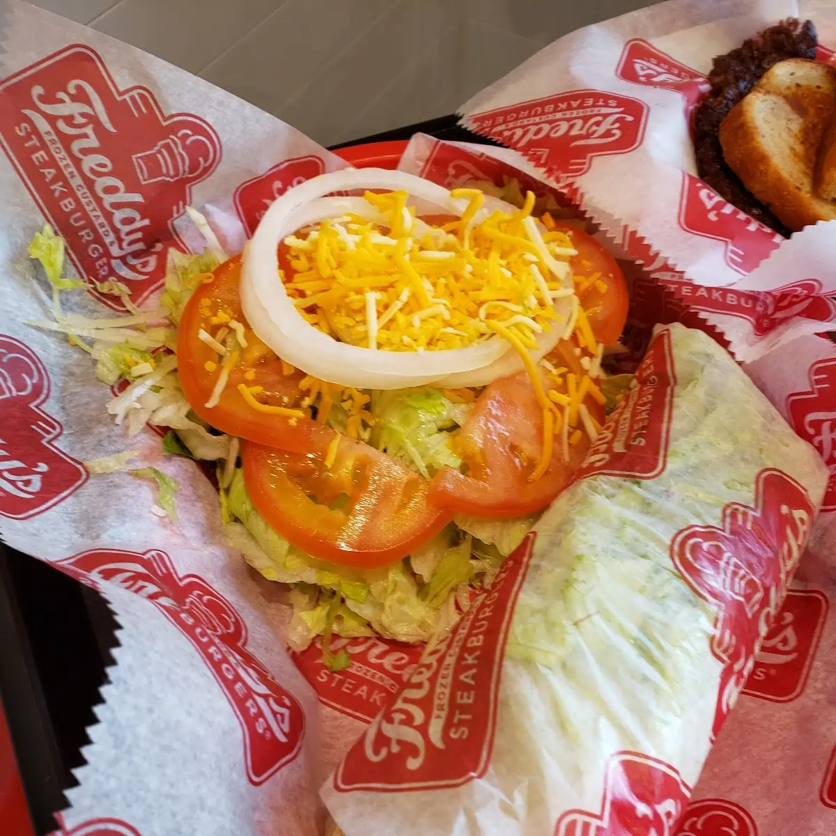 Lettuce Wrap Cheeseburger & Side Salad