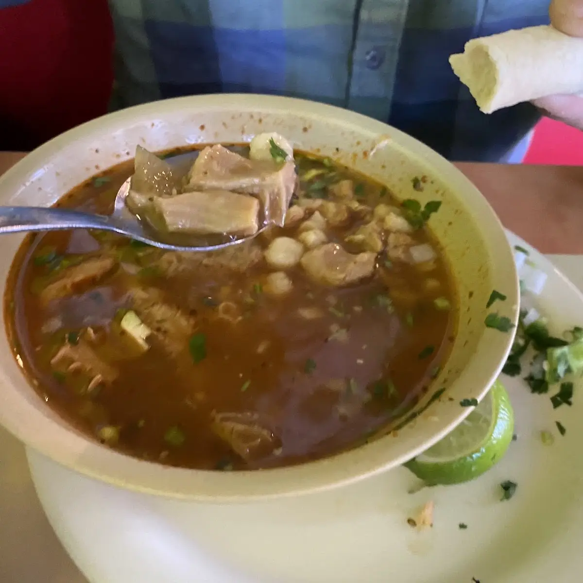 Menudo with Handmade Corn Tortillas