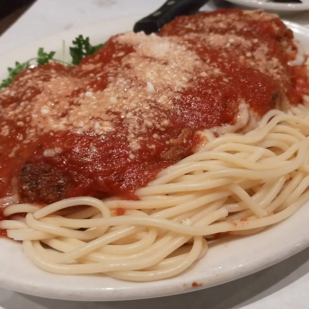 Chicken Parmesan with Spaghetti