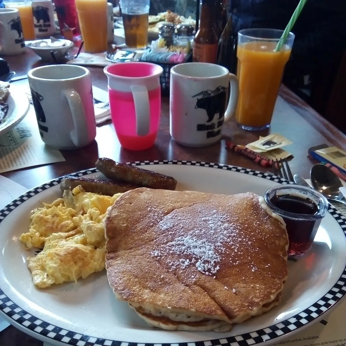 Scrambled Eggs Andas Pancakes