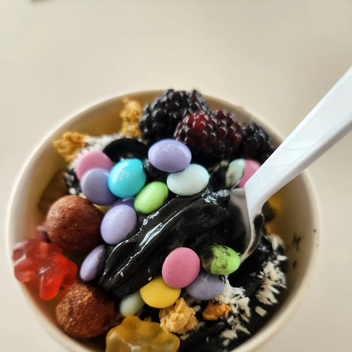 Activated Charcoal Frozen Yogurt
