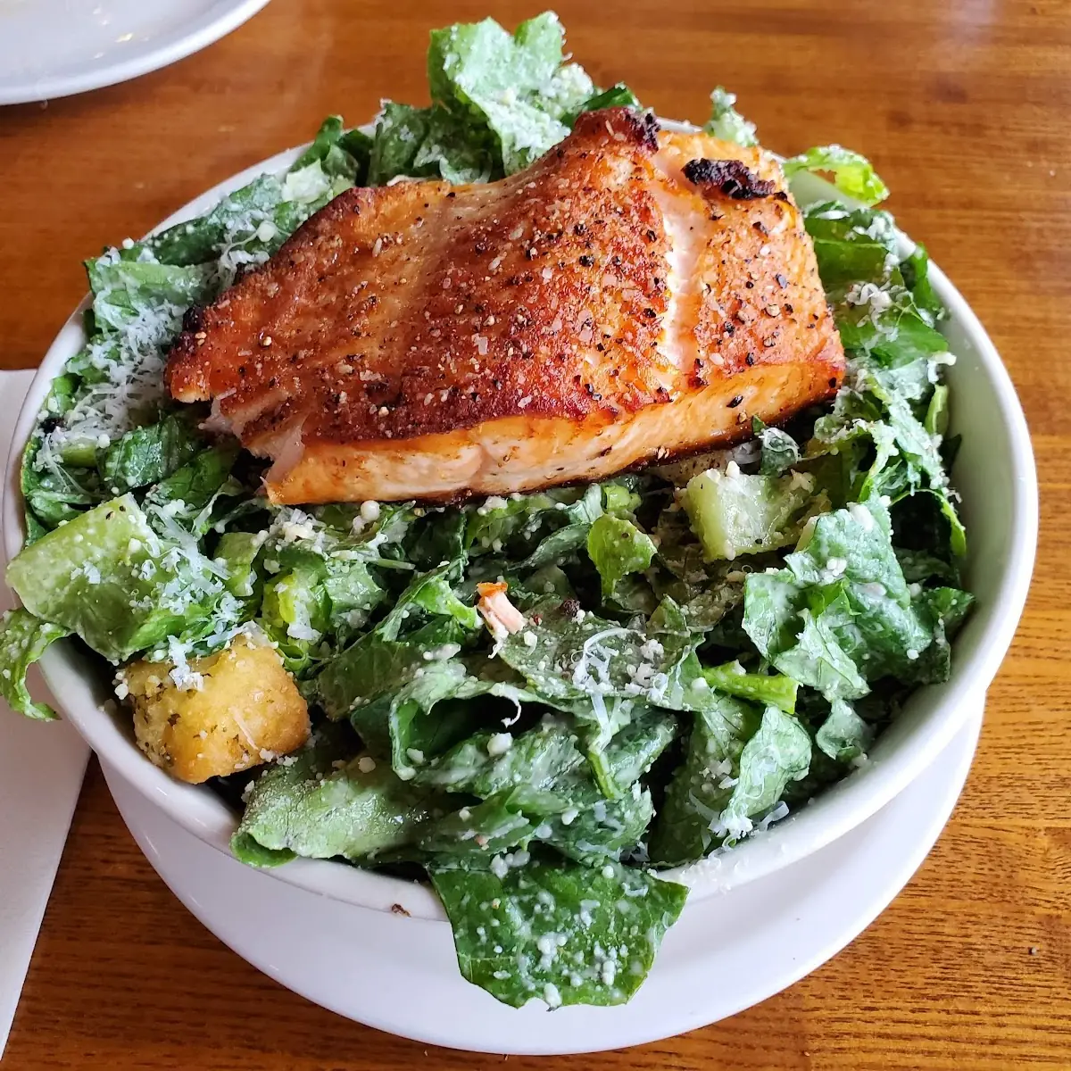 Ceasar Salad with Blackened Salmon