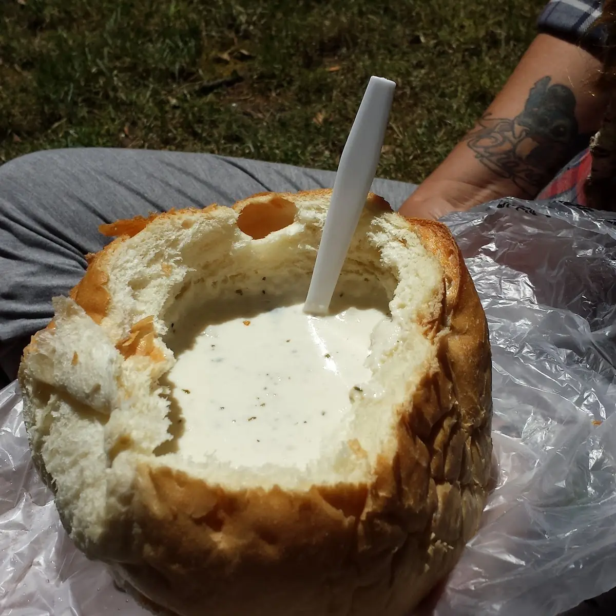 Clam Chowder in a Bread Bowl