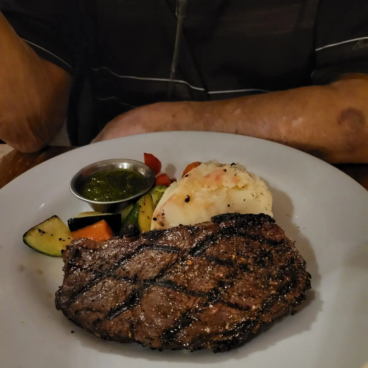 7oz New York Steak with Garlic Mashed, Take Five Bistro