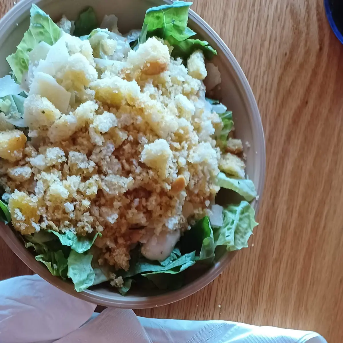 Caesar Salad and Hard Bread Basket