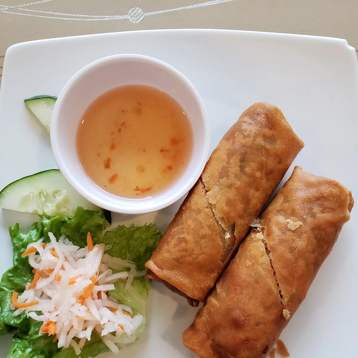 Three Vegetarian Spring Roll