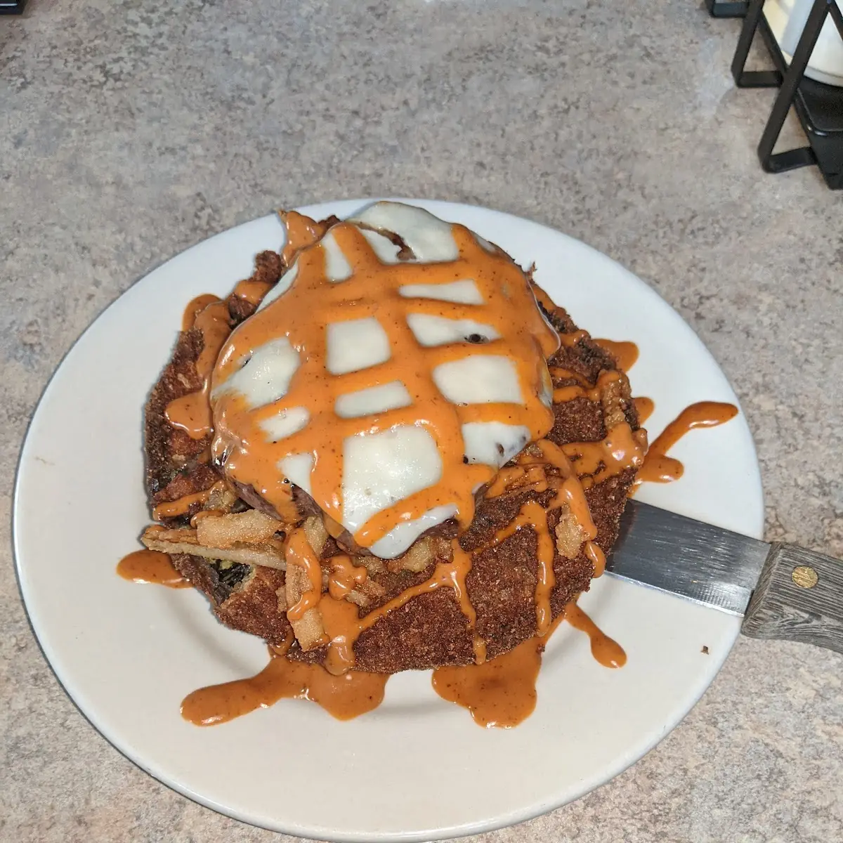 Portobello Crispy Onion Burger
