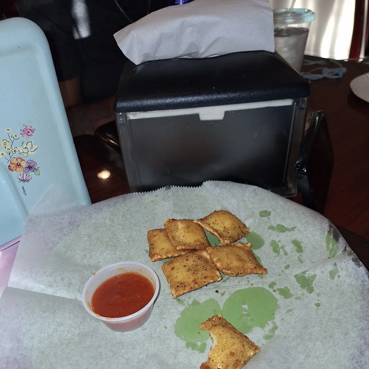 Fried Ravioli with Tomato Sauce