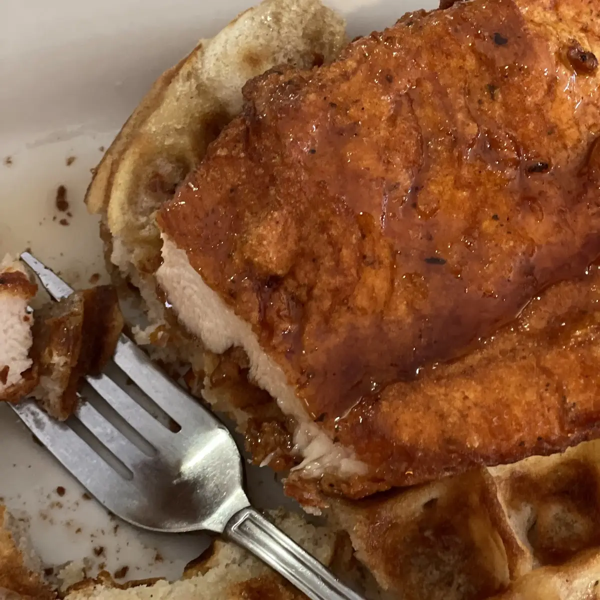Chicken Breast on a Waffle