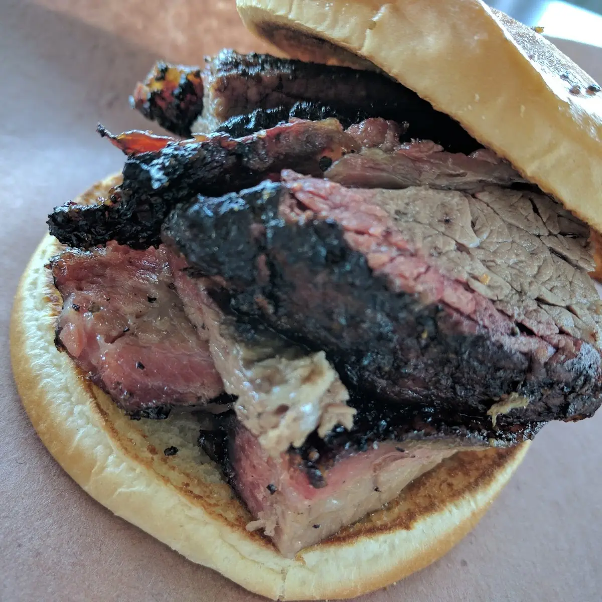 Sliced Brisket Sandwich