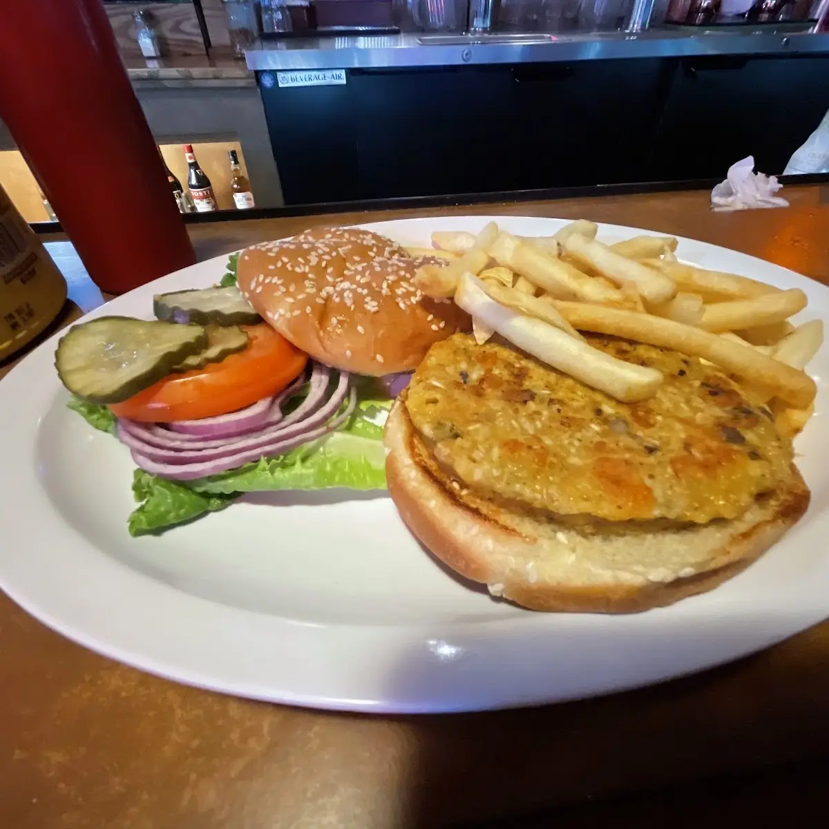 Veggie Burger and Fries
