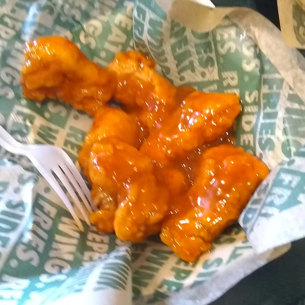 Mango Habanero Boneless Wings Wet