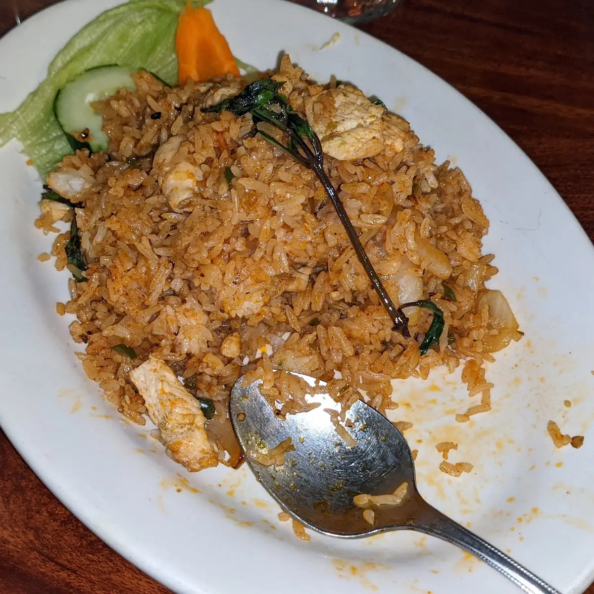 Spicy Rice with Basil Fried Rice Chicken
