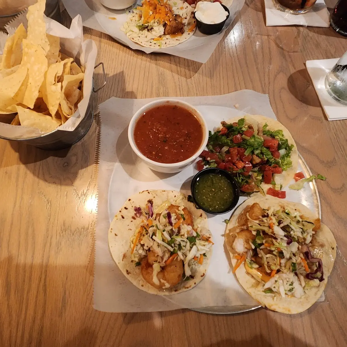 Shrimp Tacos and Salsa