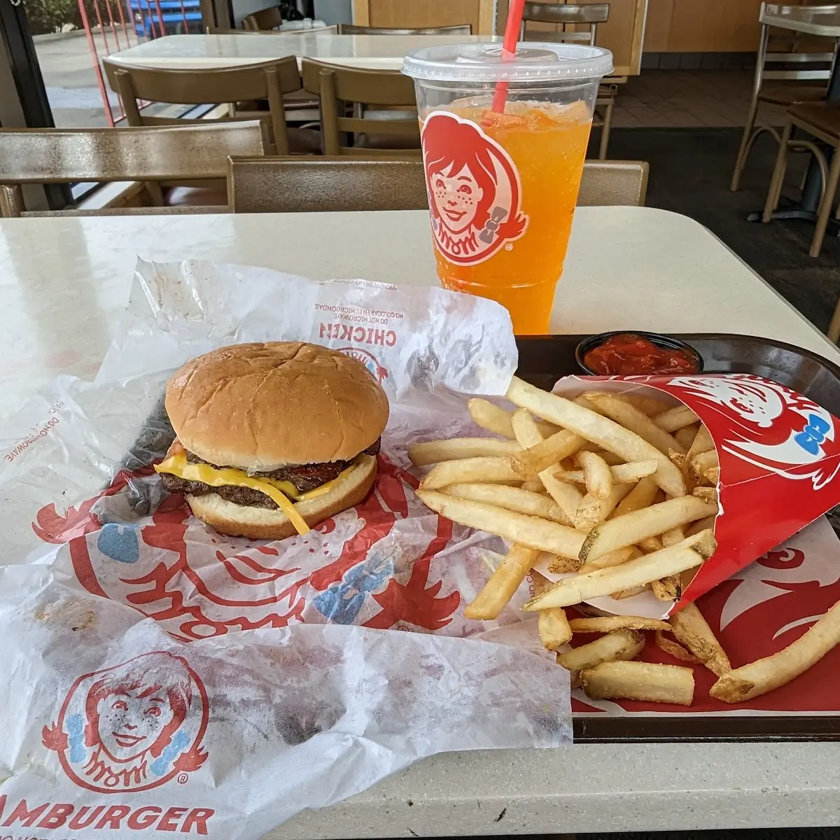 Bacon Double Cheeseburger and Fries