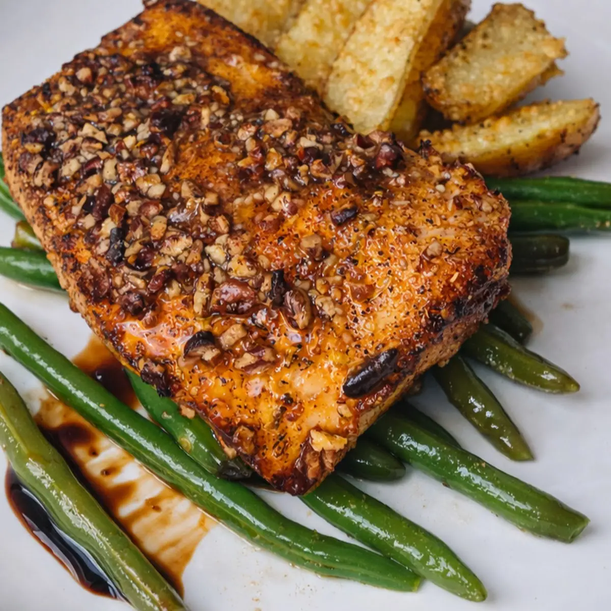 Dinner Maple Pecan Crusted Salmon