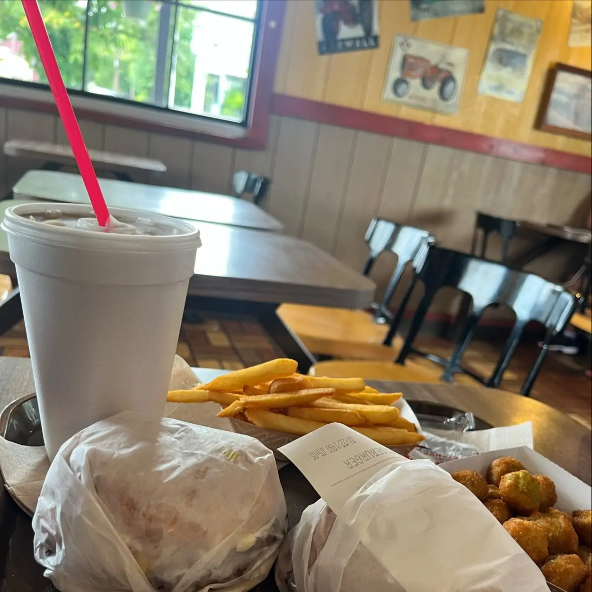 Cheese Burger Fried Okra