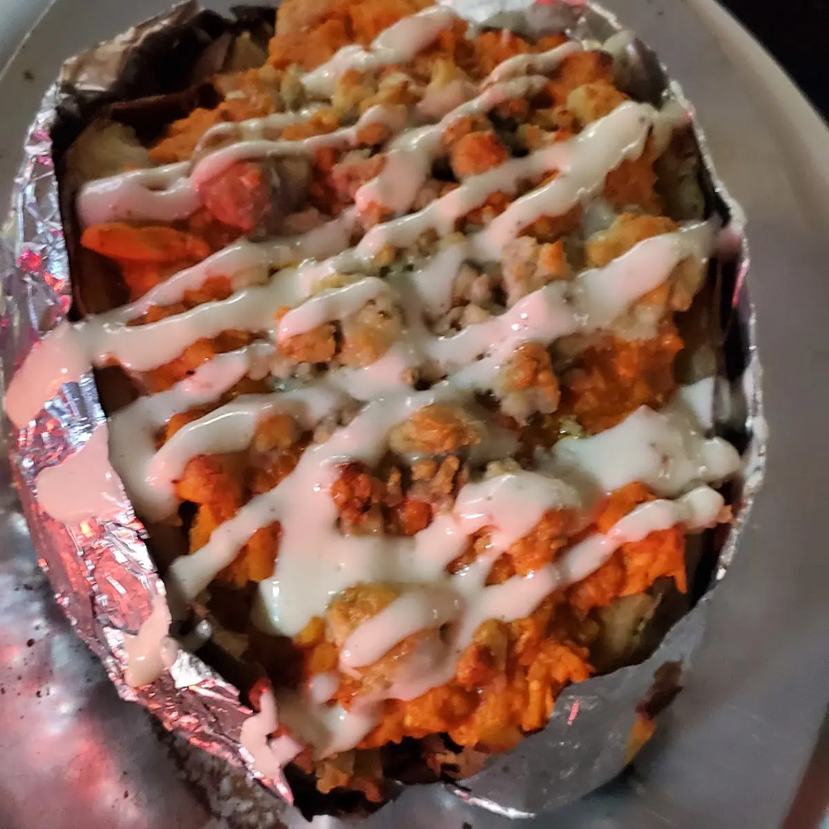 Buffalo Chicken Loaded Baked Potato