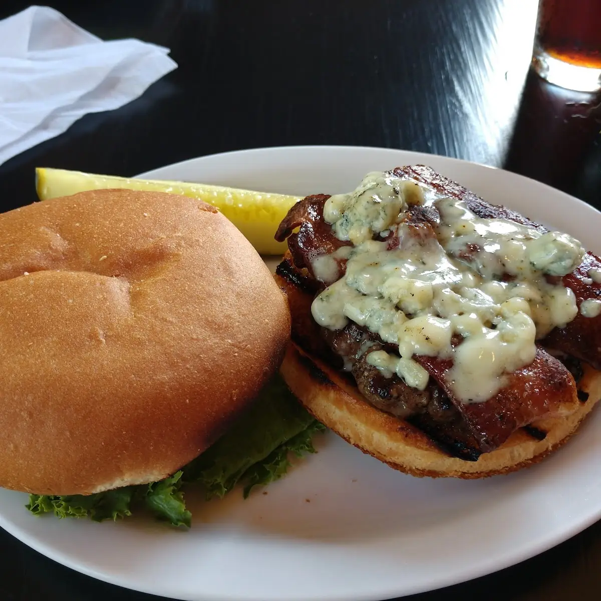 Burger with Bacon and Blue Cheese