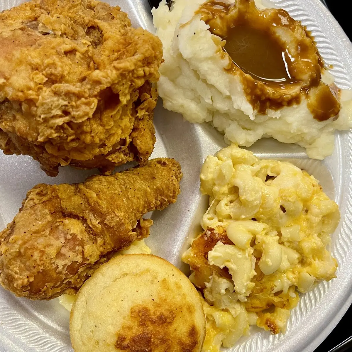 Fried Chicken Mashed Potatoes Greens