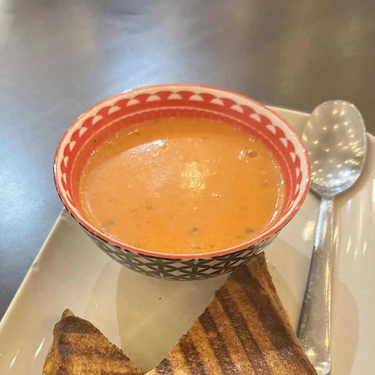 Grilled Cheese Sandwich with Tomato Soup