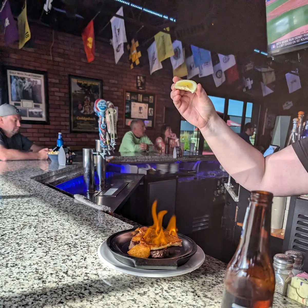 Saganaki Burger