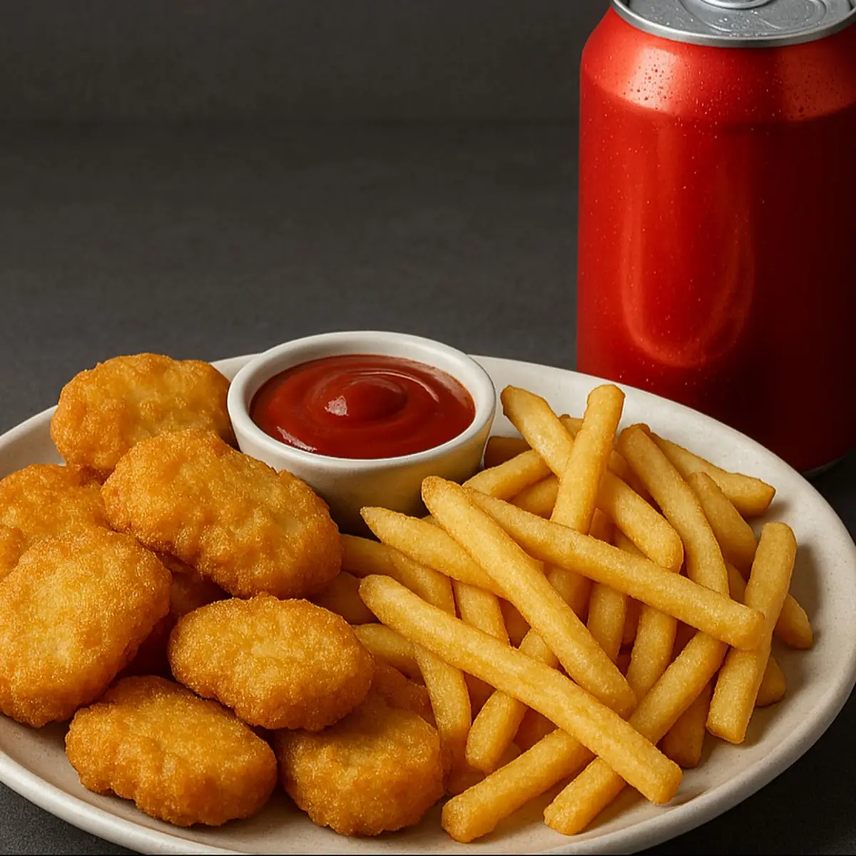 Chicken Nuggets Combo w Fries and Soda