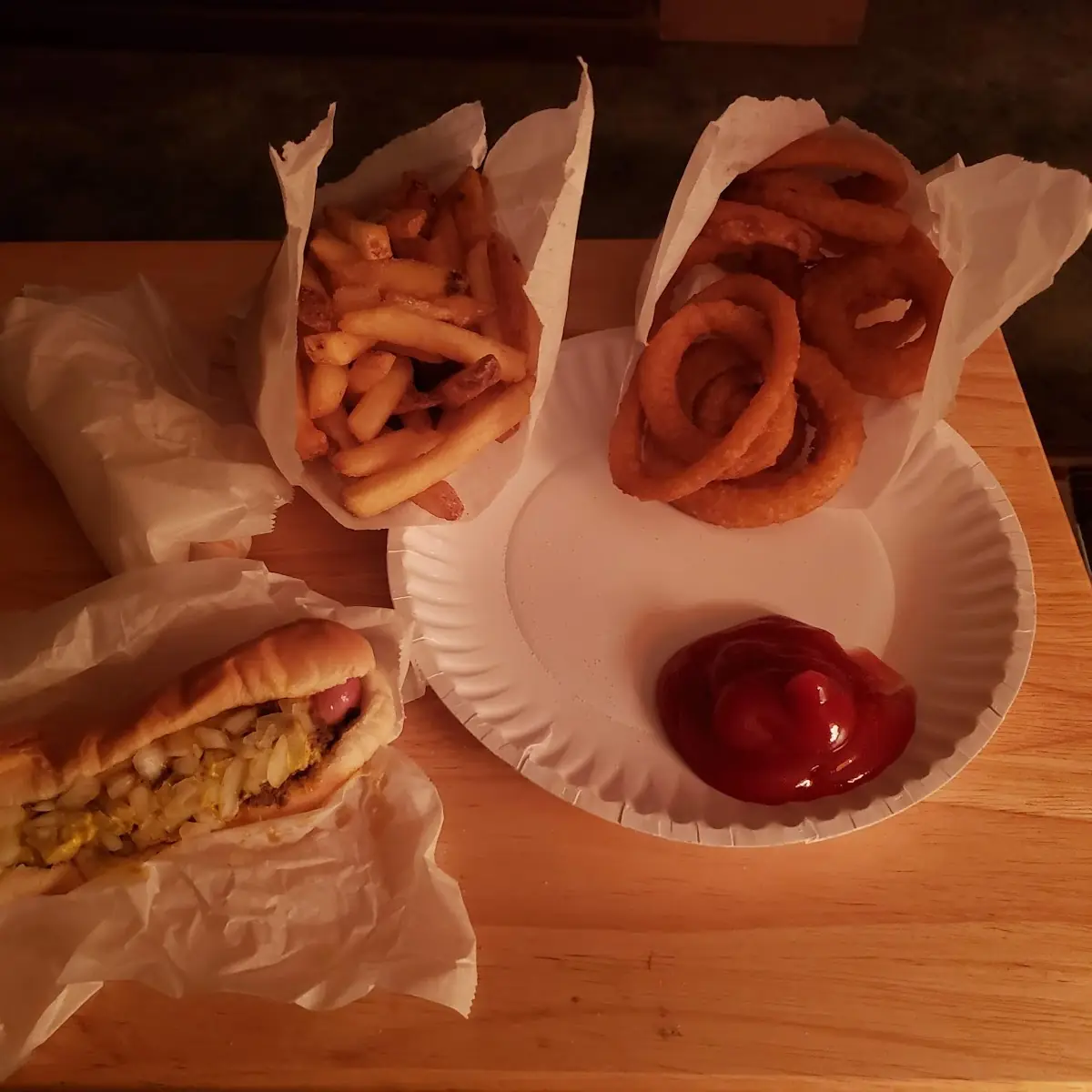 Coneys Fries and Onion Rings