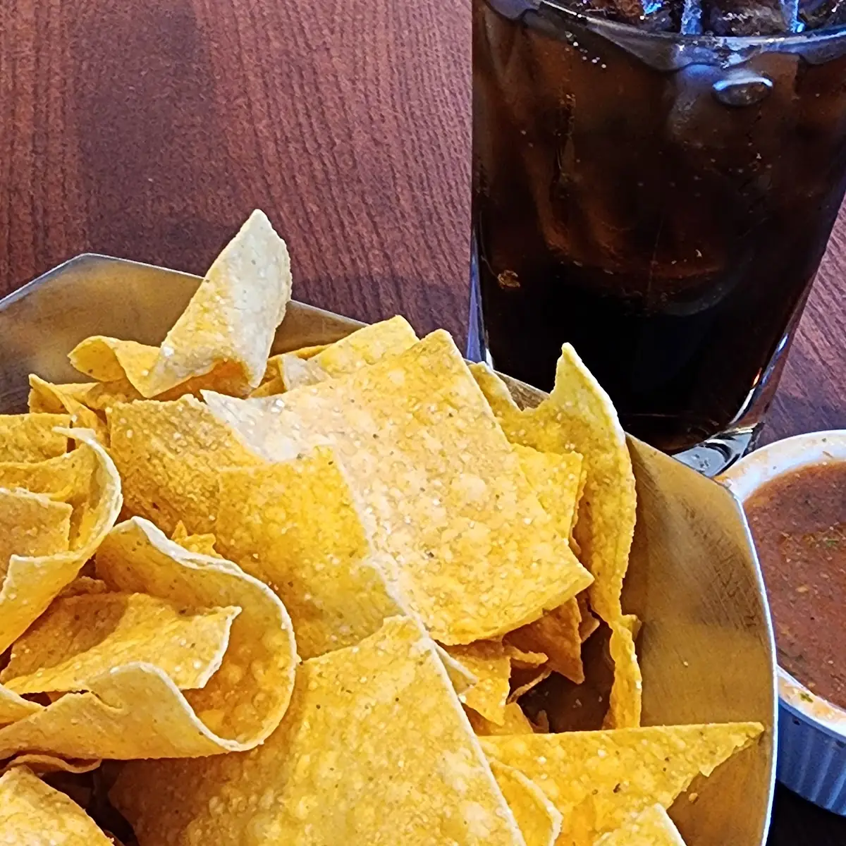 Chips Salsa and a Coke
