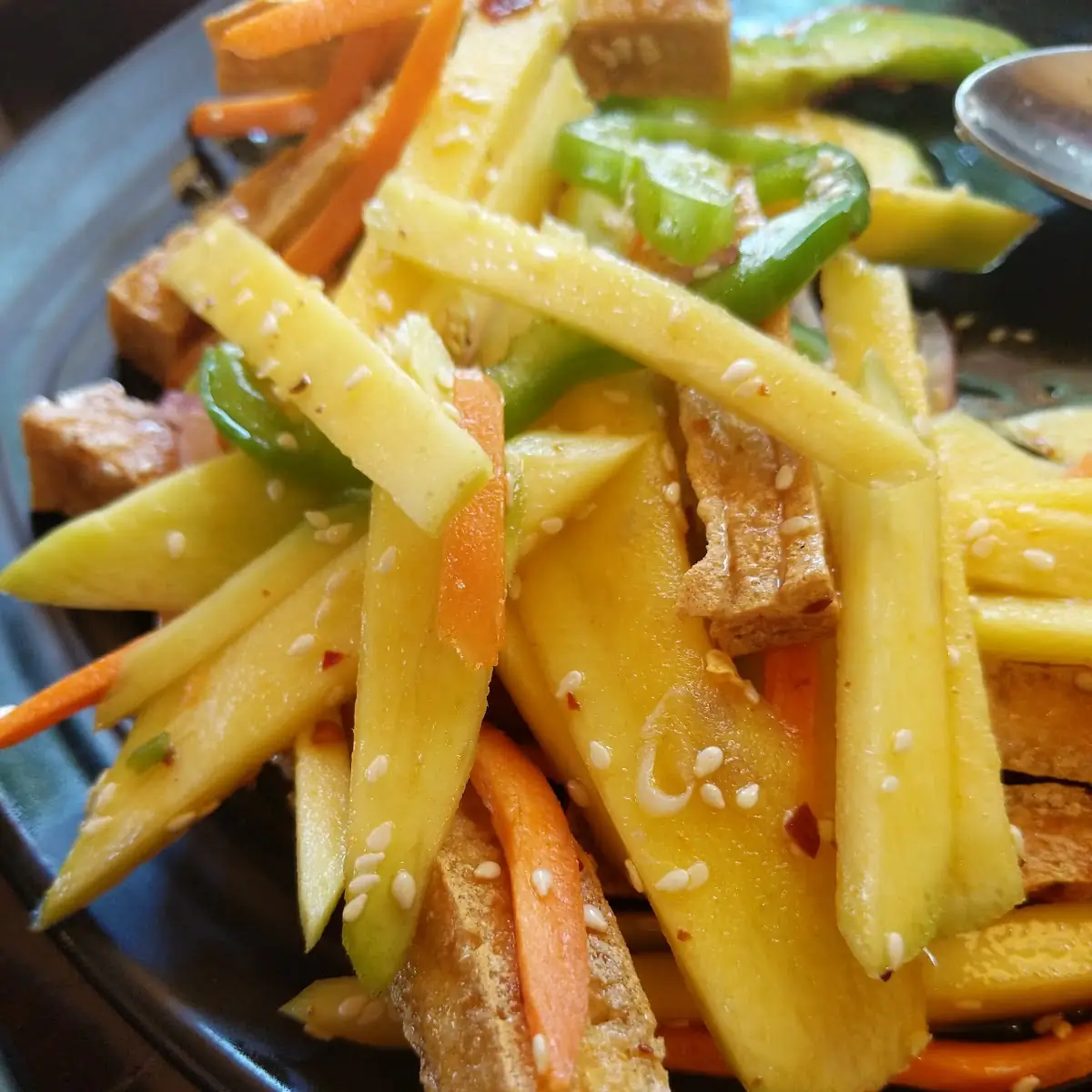 Mango Salad with Crispy Tofu