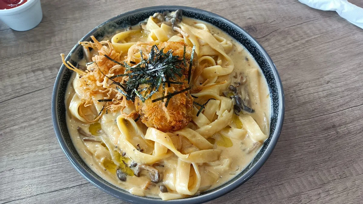 Miso Cream Pasta, Cafe Eighty2