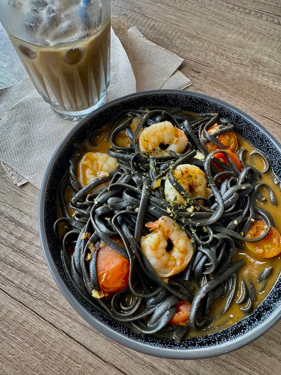 Prawn Pasta, Cafe Eighty2