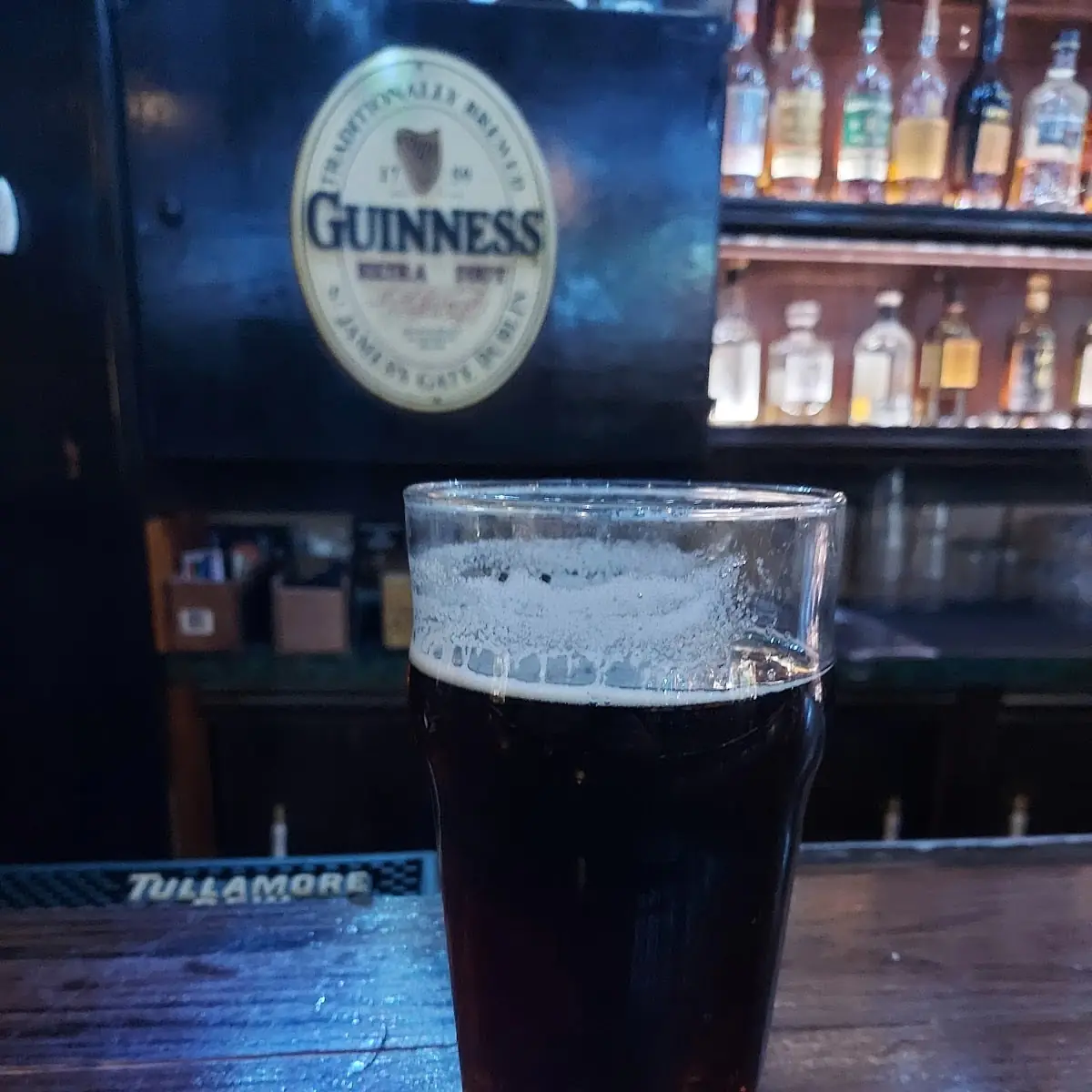 Guinness Stout with a Green Tea Shot