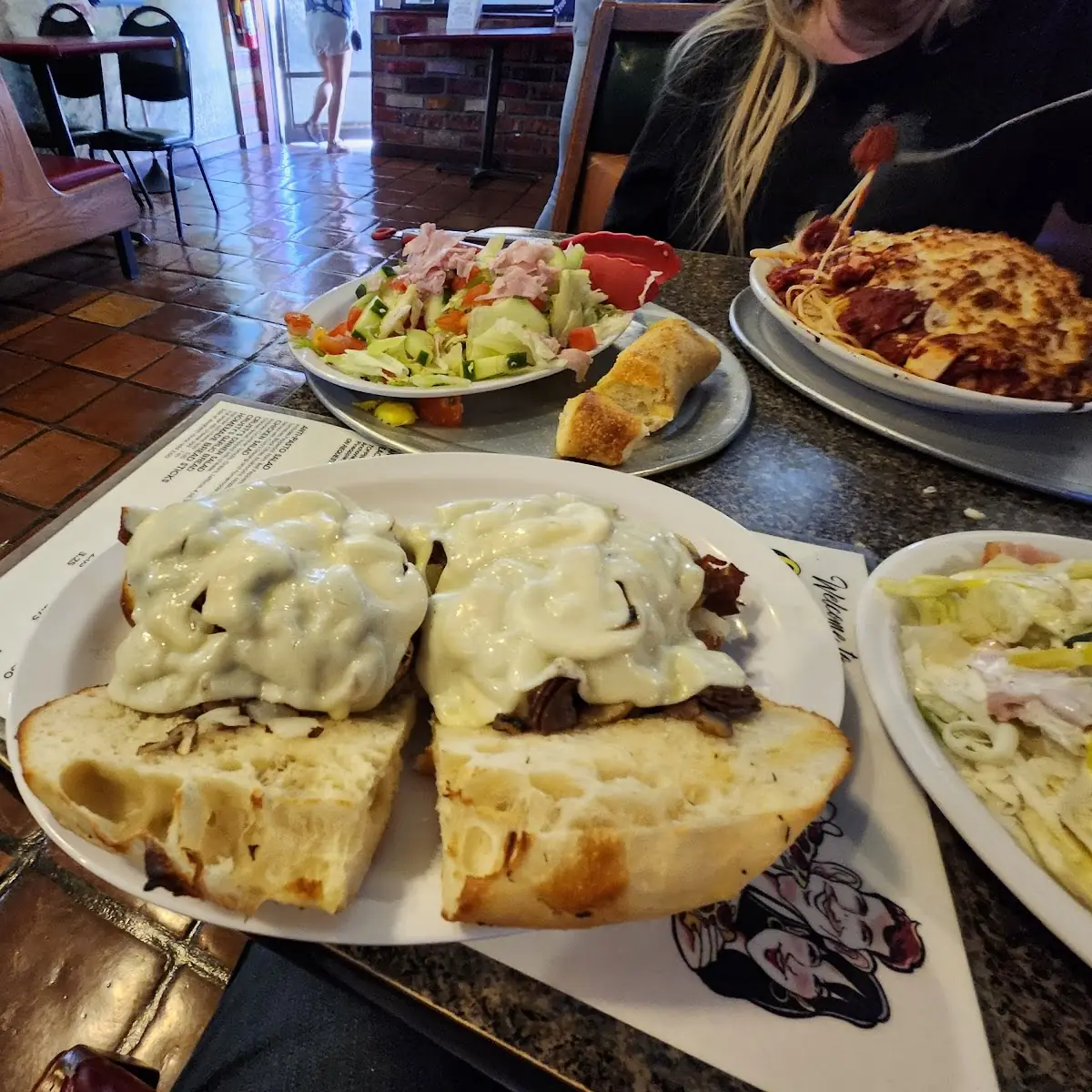 Steak and Cheese Sub with Mozzarella Cheese