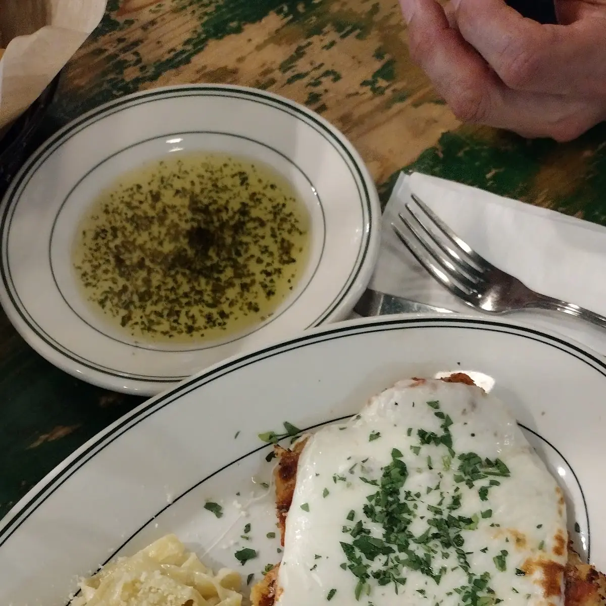 Chicken Parmesan with Alfredo Pasta