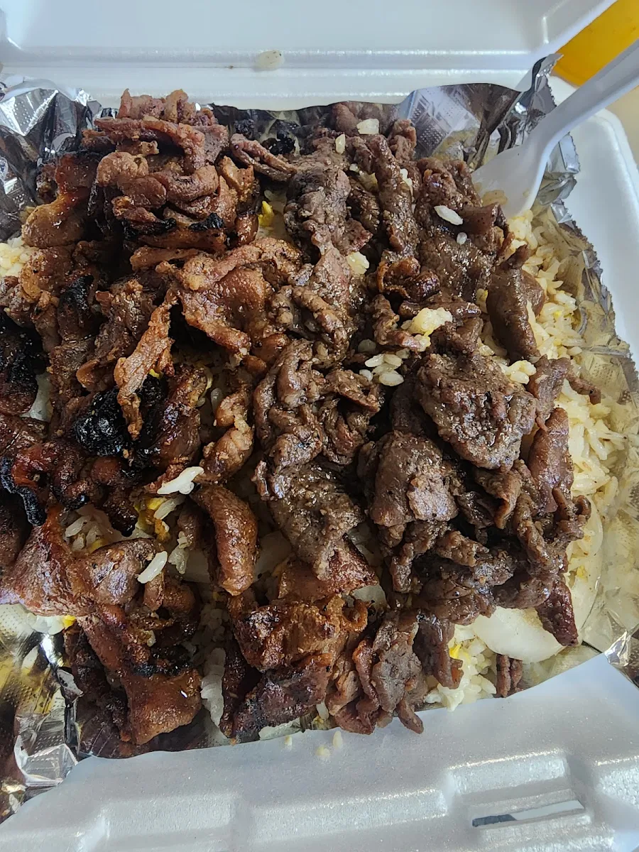 Fried Rice with Pork with Garlic Sauce