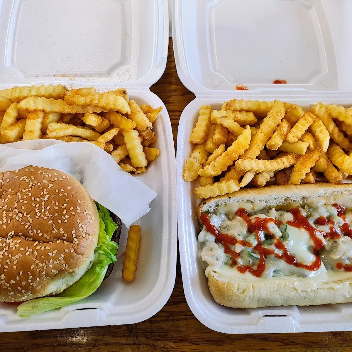 Philly Cheese Chicken Burger Combo