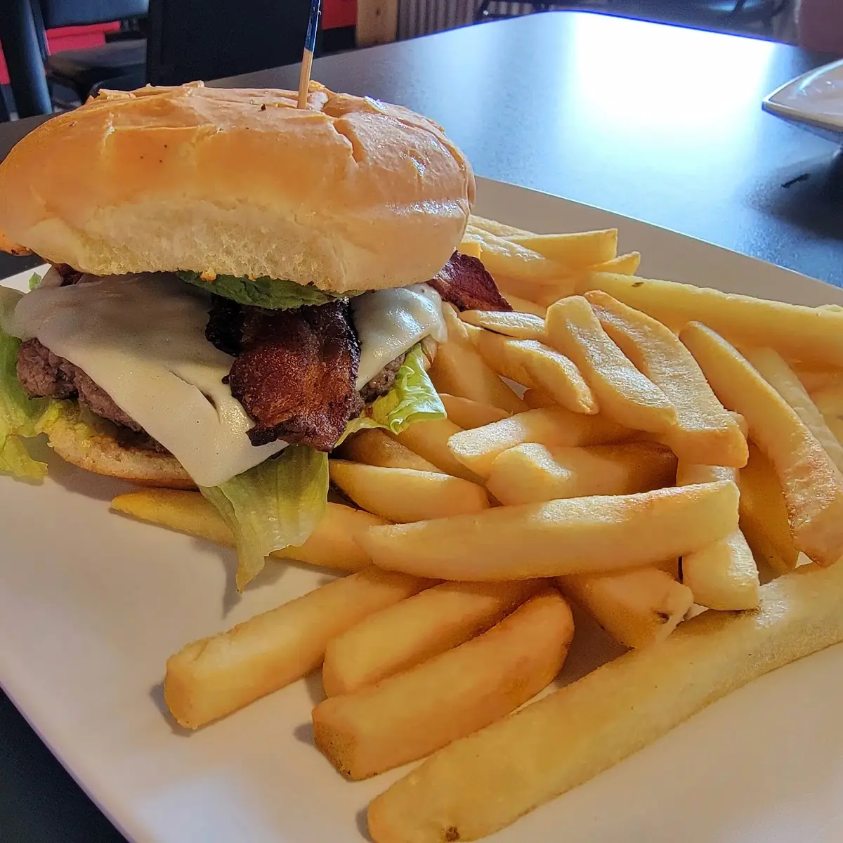 BBQ Burger and Fries