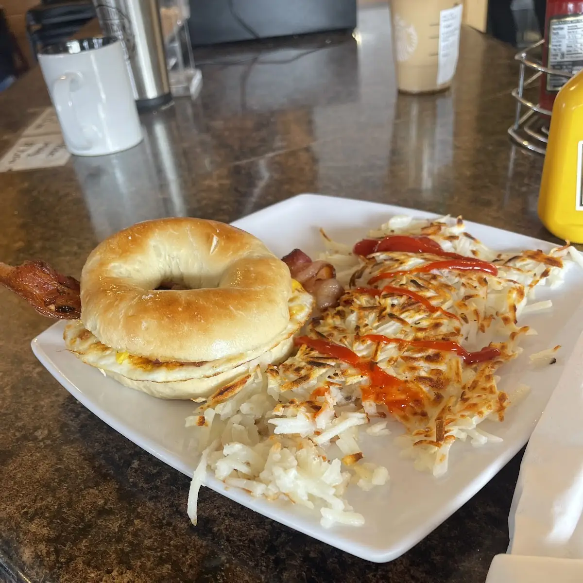 Hash Browns and Toast
