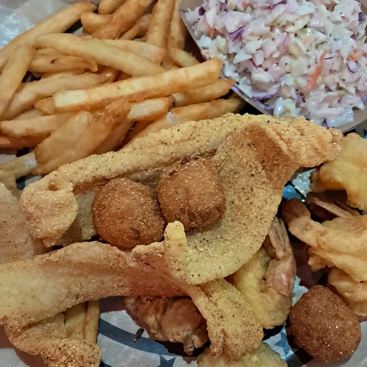 Catfish Shrimp Oysters Dinner