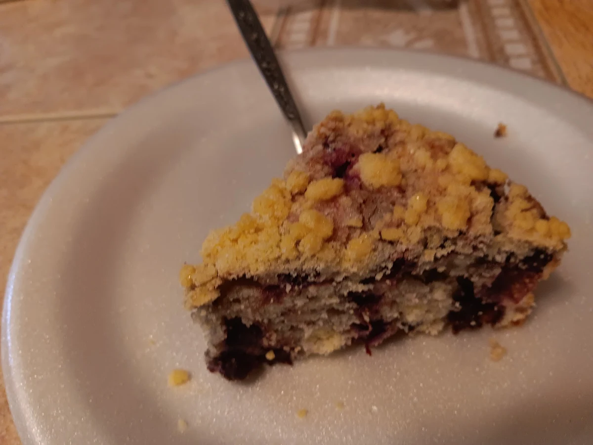 Blueberry Crumb Cake Slice