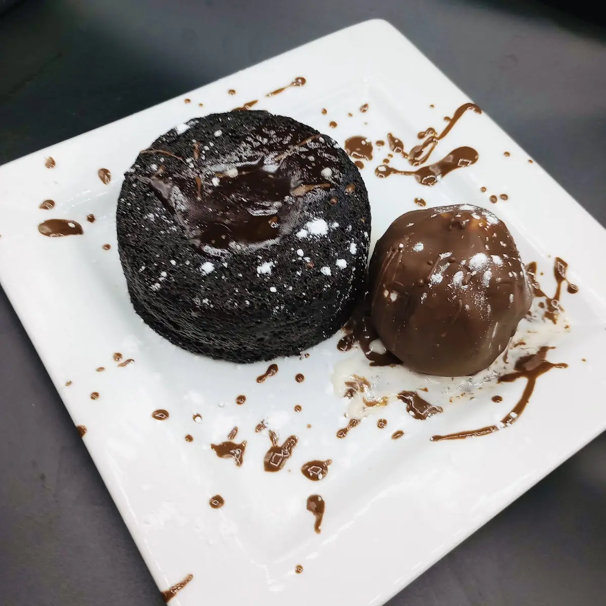 Molten Lava Cake with Ice Cream