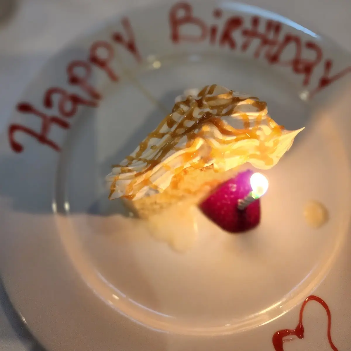 Dessert with Caramel Sauce