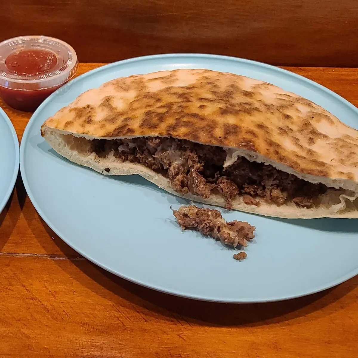 Steak and Cheese Pocket and Mozzarella Sticks