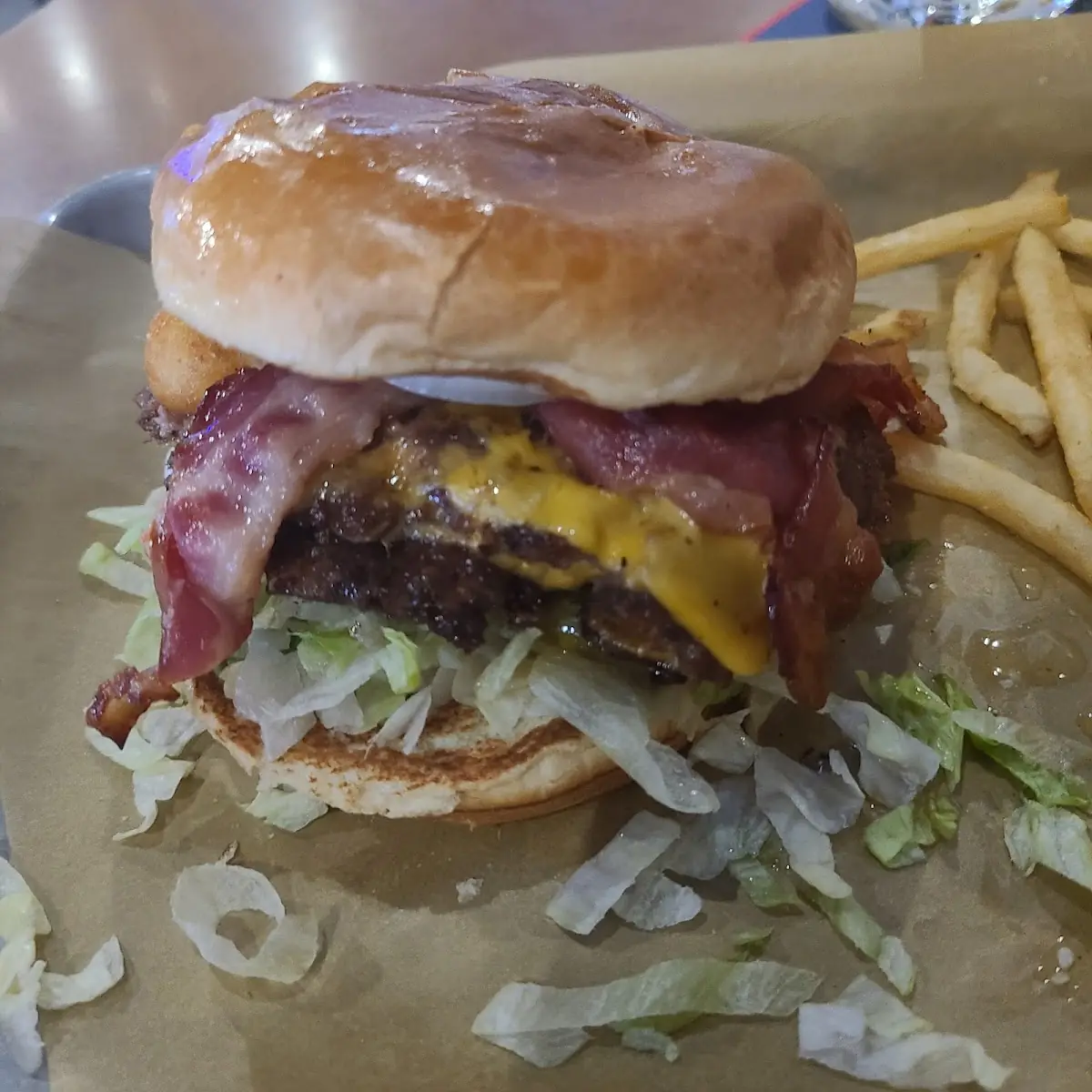 Cheese Curd Bacon Burger