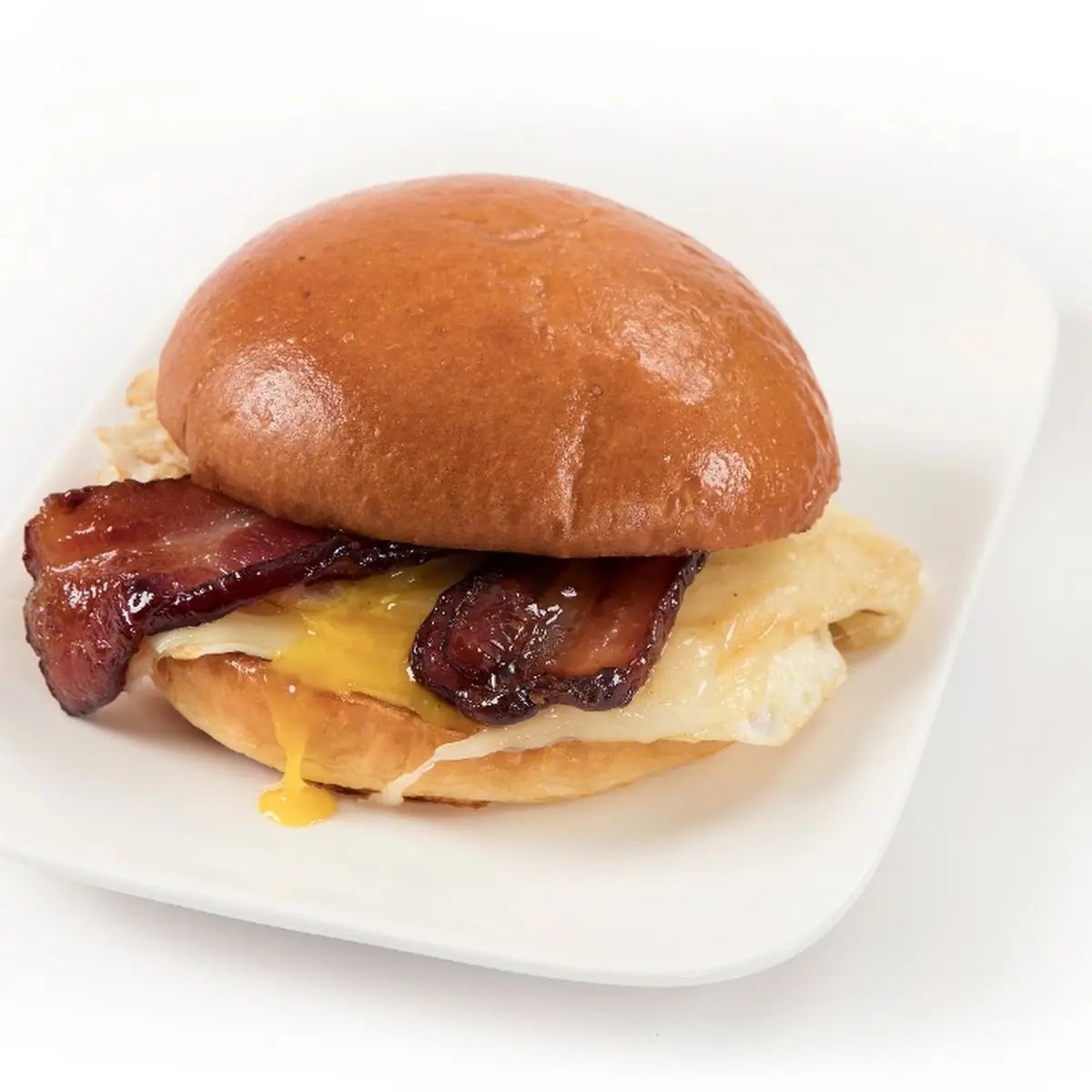 Sausage Egg Cheddar on Brioche