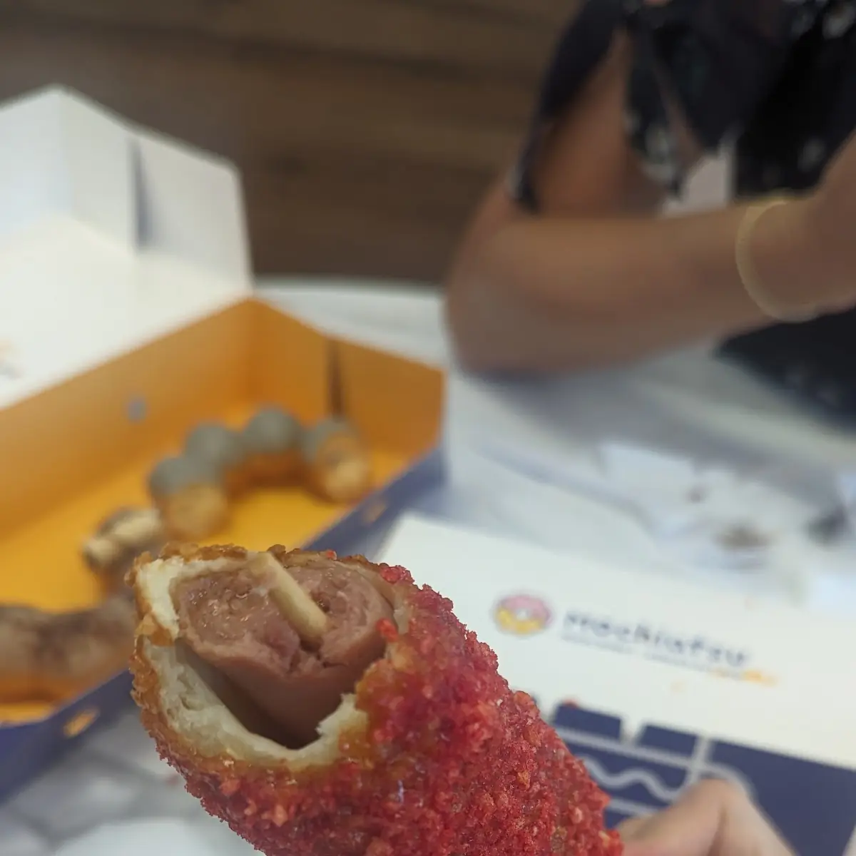 Hot Cheetos Korean Hot Dog