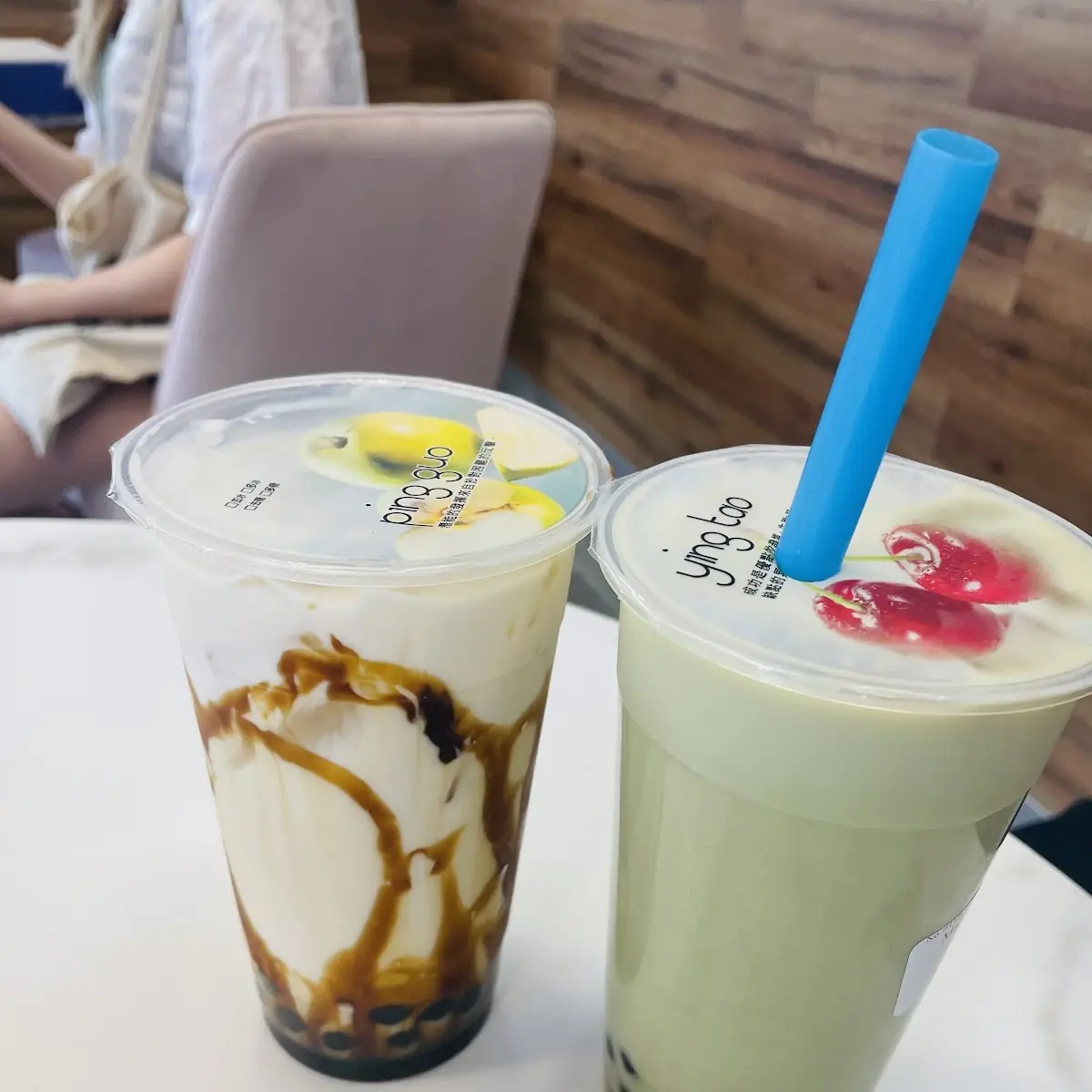 Iced Matcha Milk Tea Boba