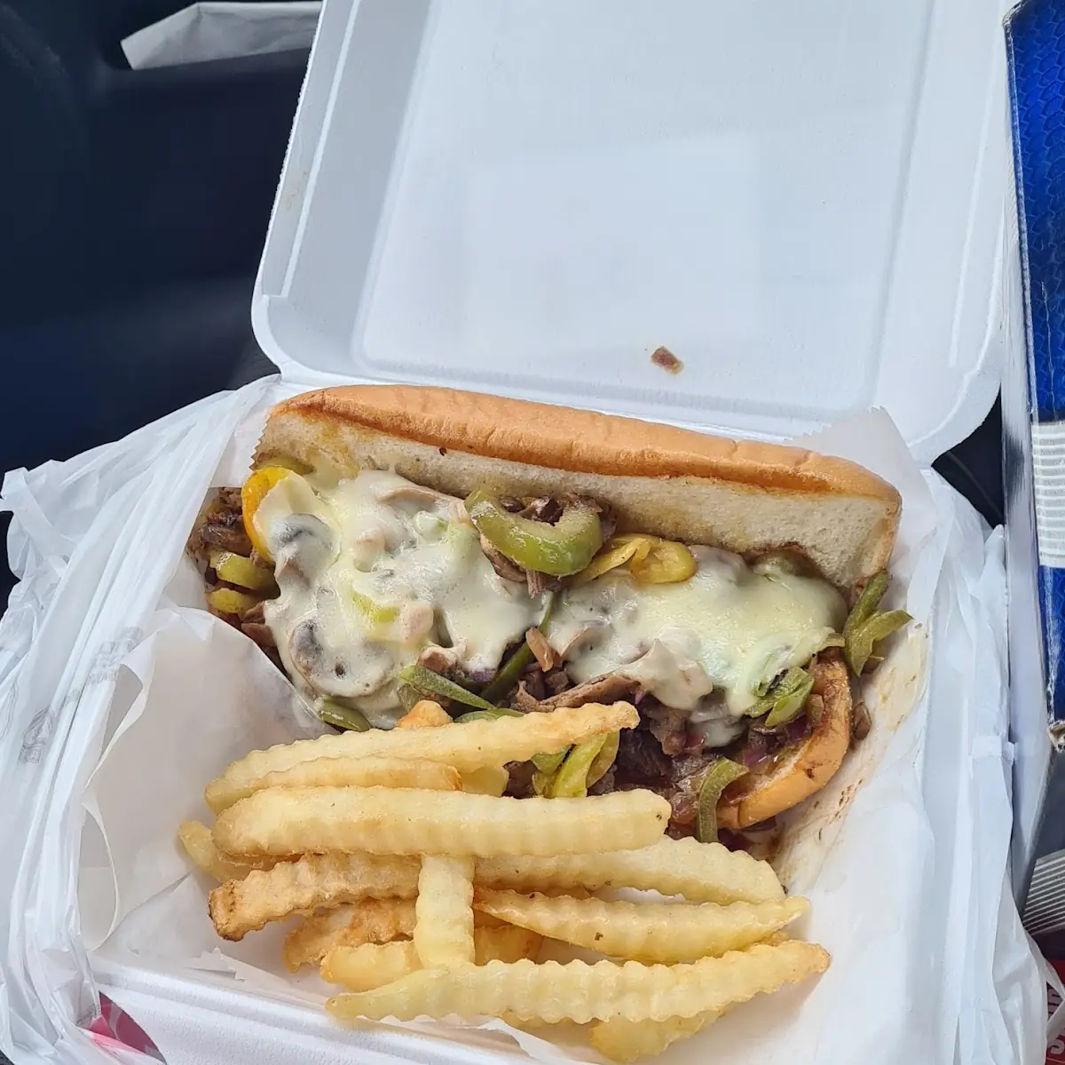 Philly Cheese Chicken and Fries