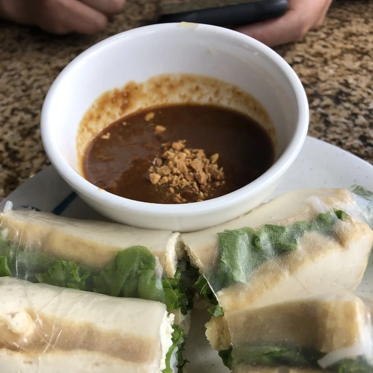 25. Vegetarian Tofu Spring Rolls with Rice Stick Noodle and Vegetables